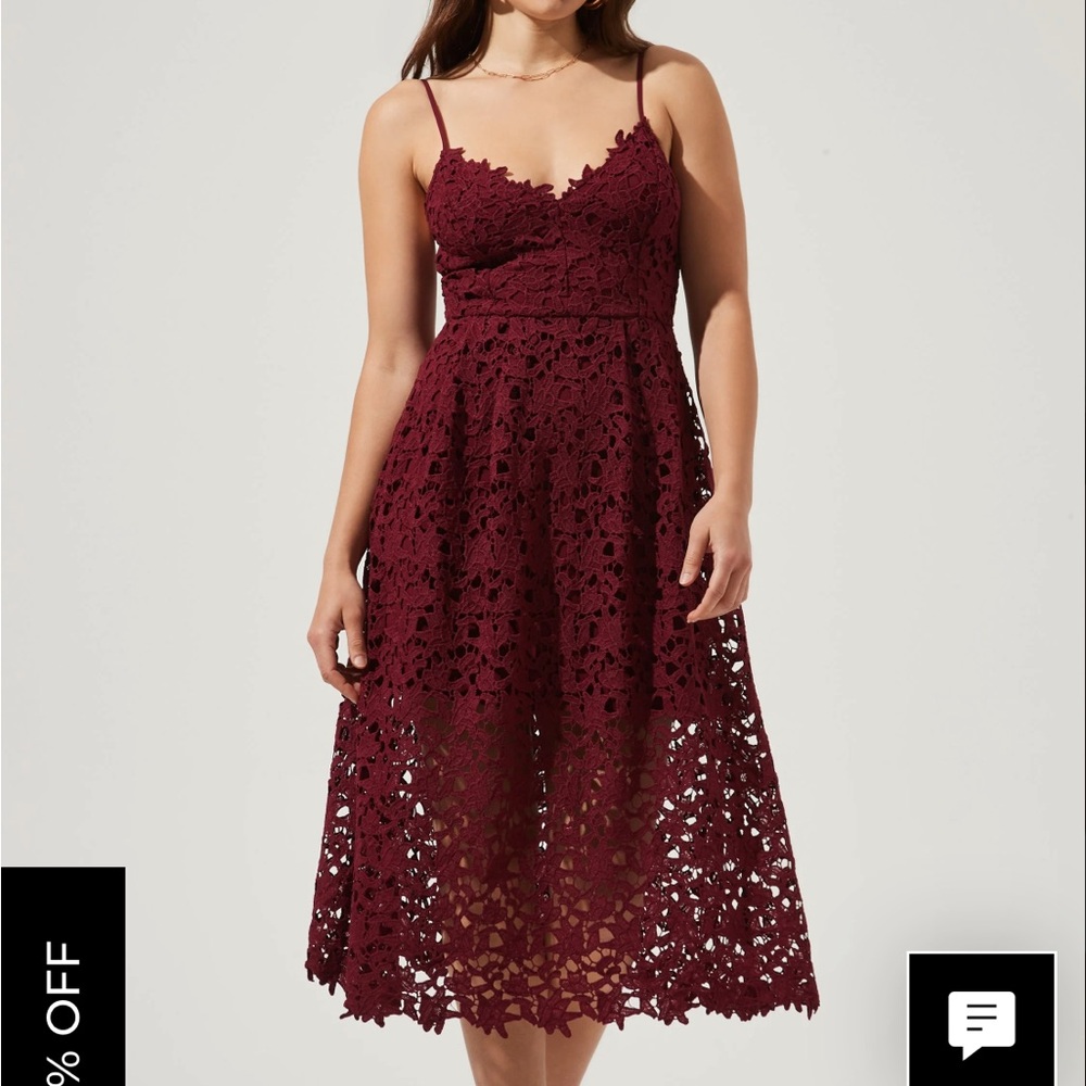 Gently Worn XS Astr the Label Lace Midi Dress